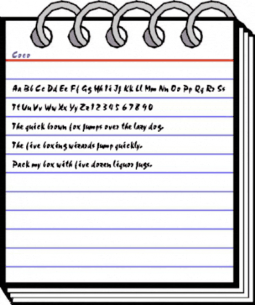 Coco Normal animated font preview Coco Normal animated font preview