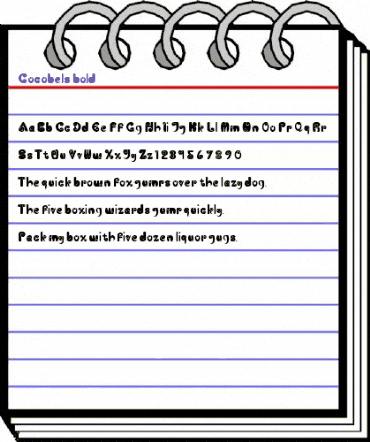 Cocobels bold Regular animated font preview