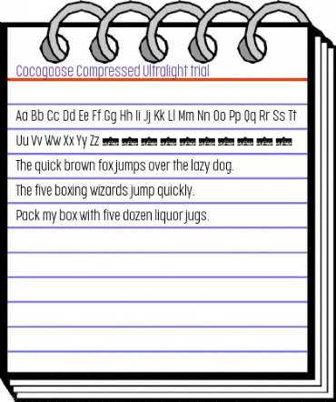 Cocogoose Compressed Trial UltraLight animated font preview
