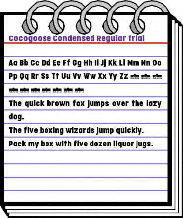 Cocogoose Condensed Trial Regular animated font preview Cocogoose Condensed Trial Regular animated font preview