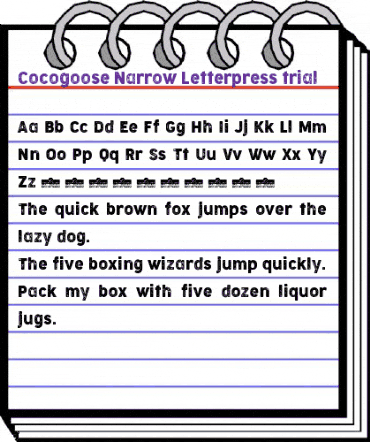 Cocogoose Narrow Letterpress animated font preview Cocogoose Narrow Letterpress animated font preview