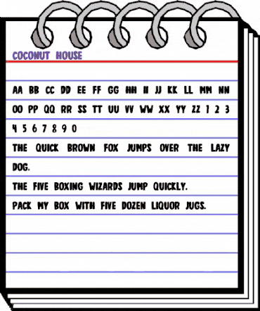 Coconut House Regular animated font preview Coconut House Regular animated font preview