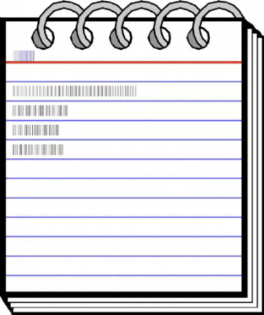 Code128VeryNarrow Regular animated font preview Code128VeryNarrow Regular animated font preview