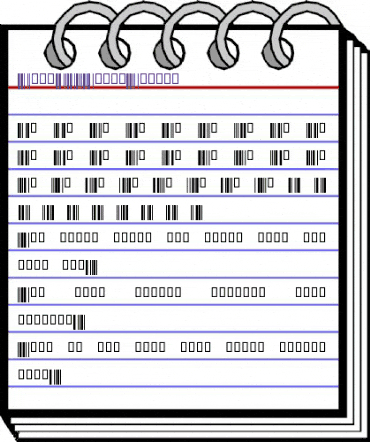 Code39SmallMedium Regular animated font preview