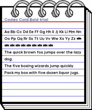 Codec Cold Trial Bold animated font preview Codec Cold Trial Bold animated font preview