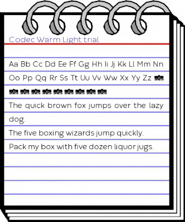 Codec Warm Trial Light animated font preview Codec Warm Trial Light animated font preview