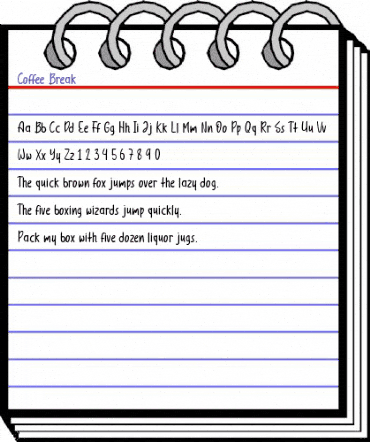 Coffee Break Regular animated font preview