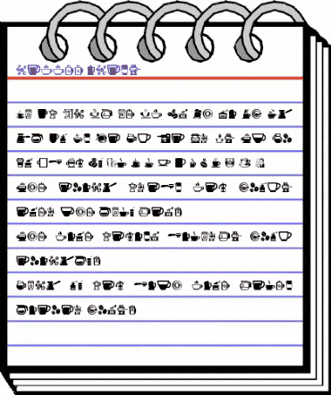 coffee icons Regular animated font preview