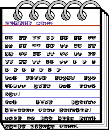 Coffee  Mugs Regular animated font preview