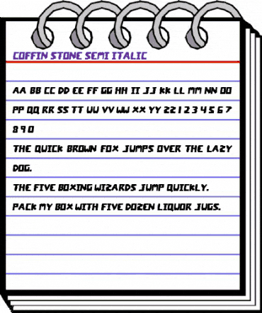 Coffin Stone Semi-Italic Semi-Italic animated font preview Coffin Stone Semi-Italic Semi-Italic animated font preview