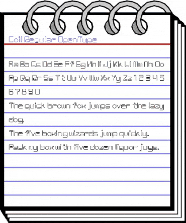 Coil Regular animated font preview