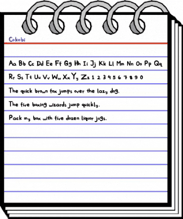 Cokobi Regular animated font preview