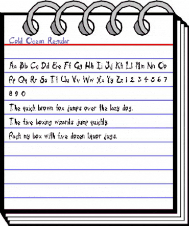 Cold Ocean Regular animated font preview