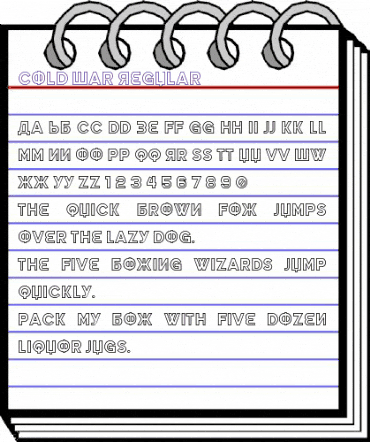 Cold War Regular animated font preview