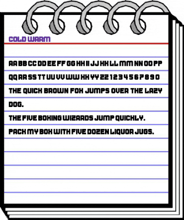 Cold Warm Regular animated font preview