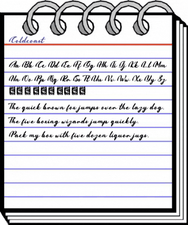 Coldcoast Regular animated font preview