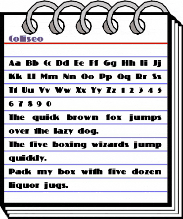 Coliseo Regular animated font preview