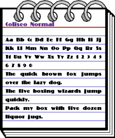 Coliseo-Normal Regular animated font preview