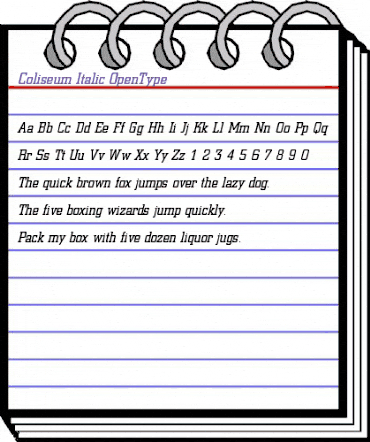 Coliseum-Italic Regular animated font preview Coliseum-Italic Regular animated font preview
