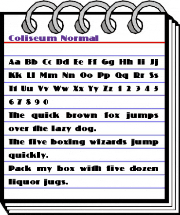 Coliseum Normal animated font preview Coliseum Normal animated font preview