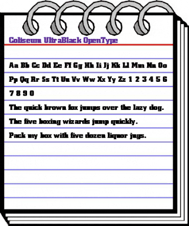 Coliseum-UltraBlack Regular animated font preview