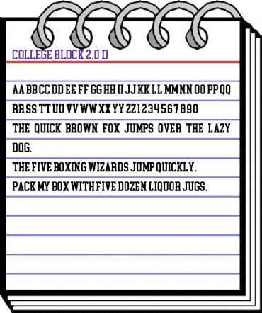 College Block 2.0 Regular animated font preview