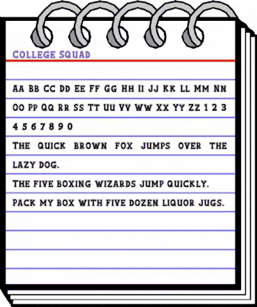 College Squad Regular animated font preview College Squad Regular animated font preview