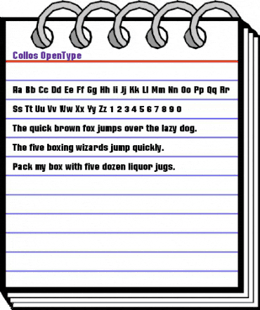 Collos Regular animated font preview Collos Regular animated font preview