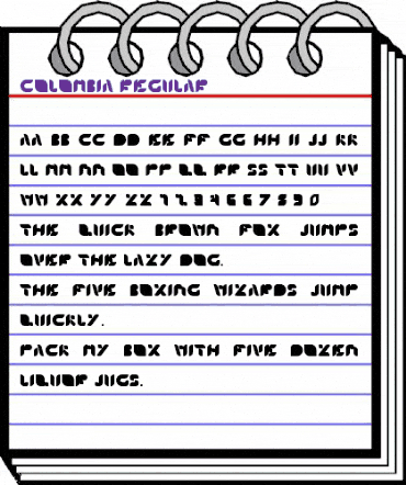 Colombia Regular animated font preview