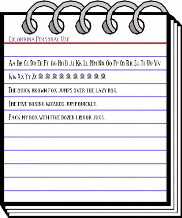 Colombina Personal Use Regular animated font preview Colombina Personal Use Regular animated font preview