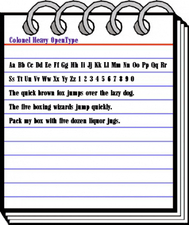 Colonel-Heavy Regular animated font preview
