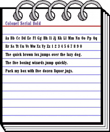 Colonel-Serial Bold animated font preview Colonel-Serial Bold animated font preview