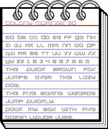 Colony Marines 3D Regular animated font preview Colony Marines 3D Regular animated font preview