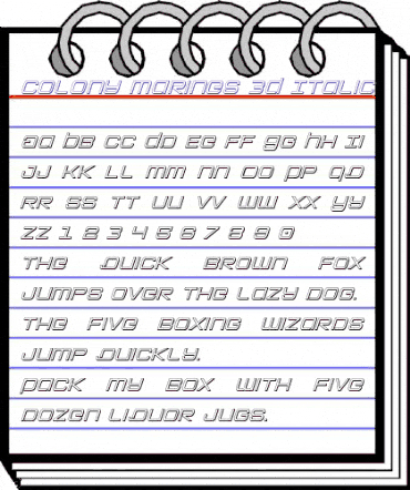 Colony Marines 3D Italic Italic animated font preview Colony Marines 3D Italic Italic animated font preview