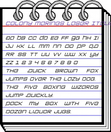 Colony Marines Laser Italic Italic animated font preview Colony Marines Laser Italic Italic animated font preview