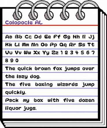 Colopocle Regular animated font preview