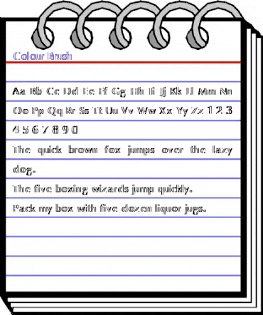 Colour Brush Regular animated font preview