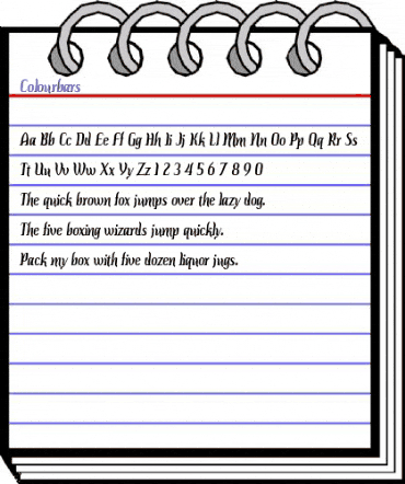 Colourbars Regular animated font preview Colourbars Regular animated font preview