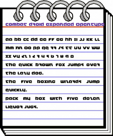 Combat Droid Expanded Expanded animated font preview Combat Droid Expanded Expanded animated font preview
