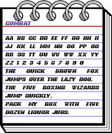 Combat Regular animated font preview Combat Regular animated font preview
