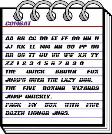 Combat Regular animated font preview