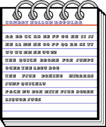 Combat Hollow Regular animated font preview Combat Hollow Regular animated font preview