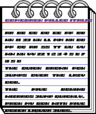 Comeback Filled Italic animated font preview Comeback Filled Italic animated font preview
