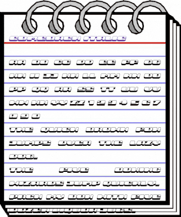 Comeback Italic animated font preview Comeback Italic animated font preview