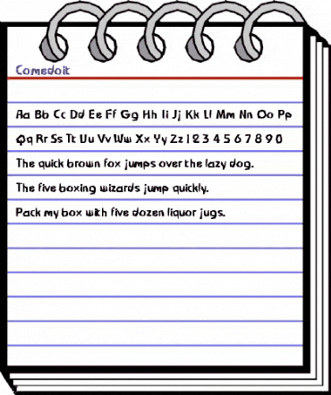 Comedoit Regular animated font preview Comedoit Regular animated font preview