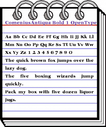 Comenius Antiqua Bold animated font preview Comenius Antiqua Bold animated font preview