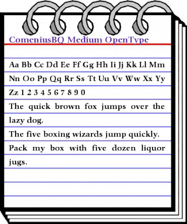 Comenius BQ Regular animated font preview