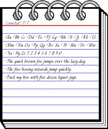 CometaCTT Regular animated font preview