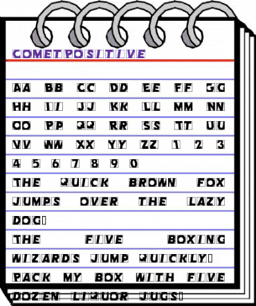 CometPositive Regular animated font preview