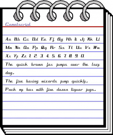 Cometscript Regular animated font preview
